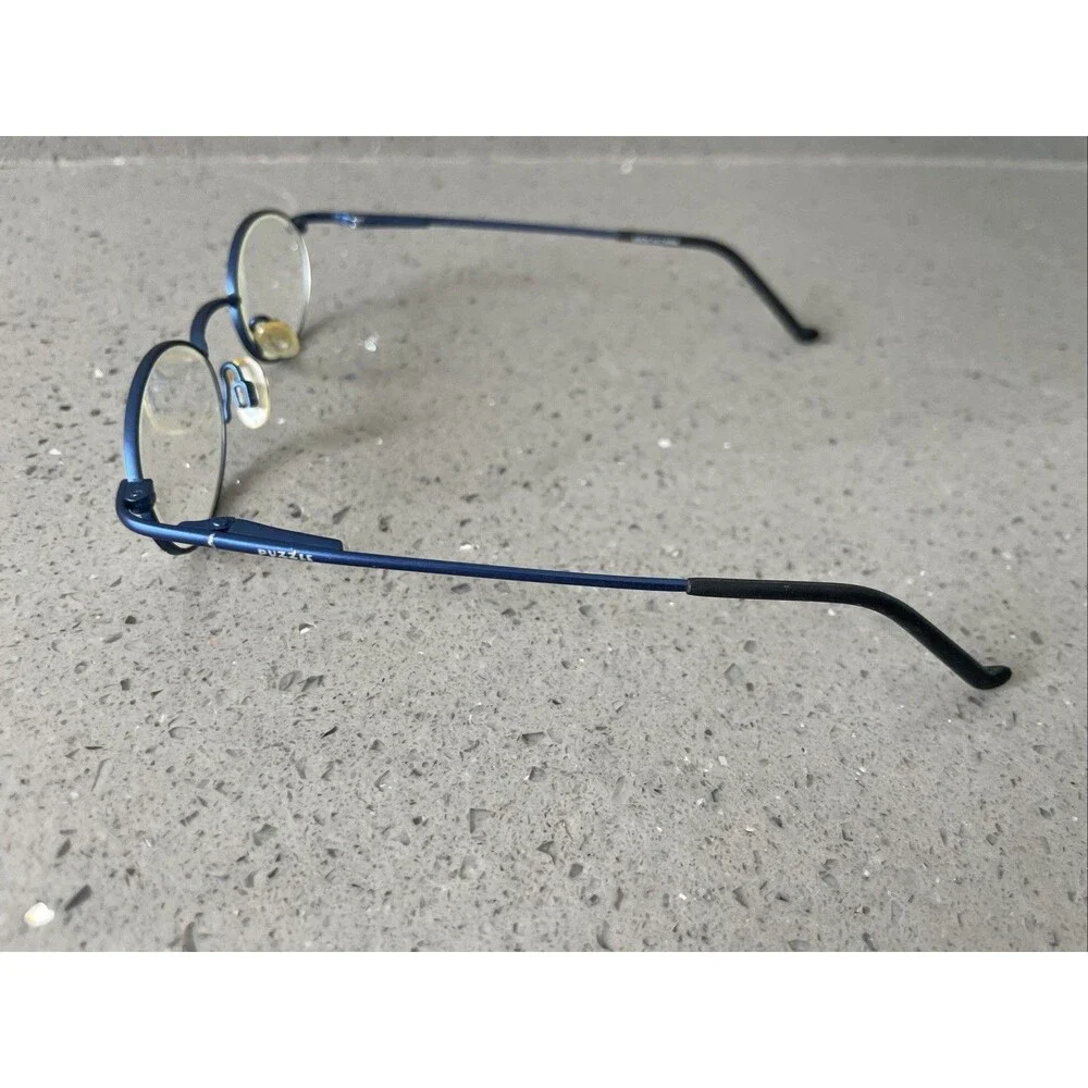 PUZZLE Eyeglasses Frames ONLY 35 01X0718-120 40-19-120 Blue Full Rim Round